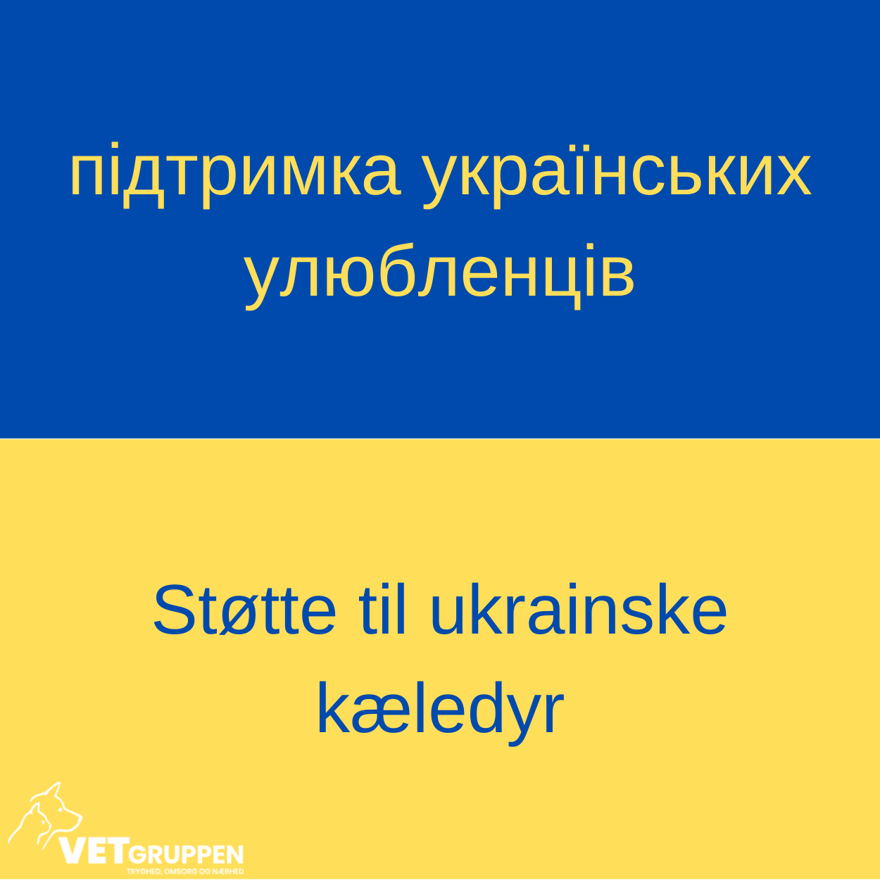 støtte til ukrainske kæledyr